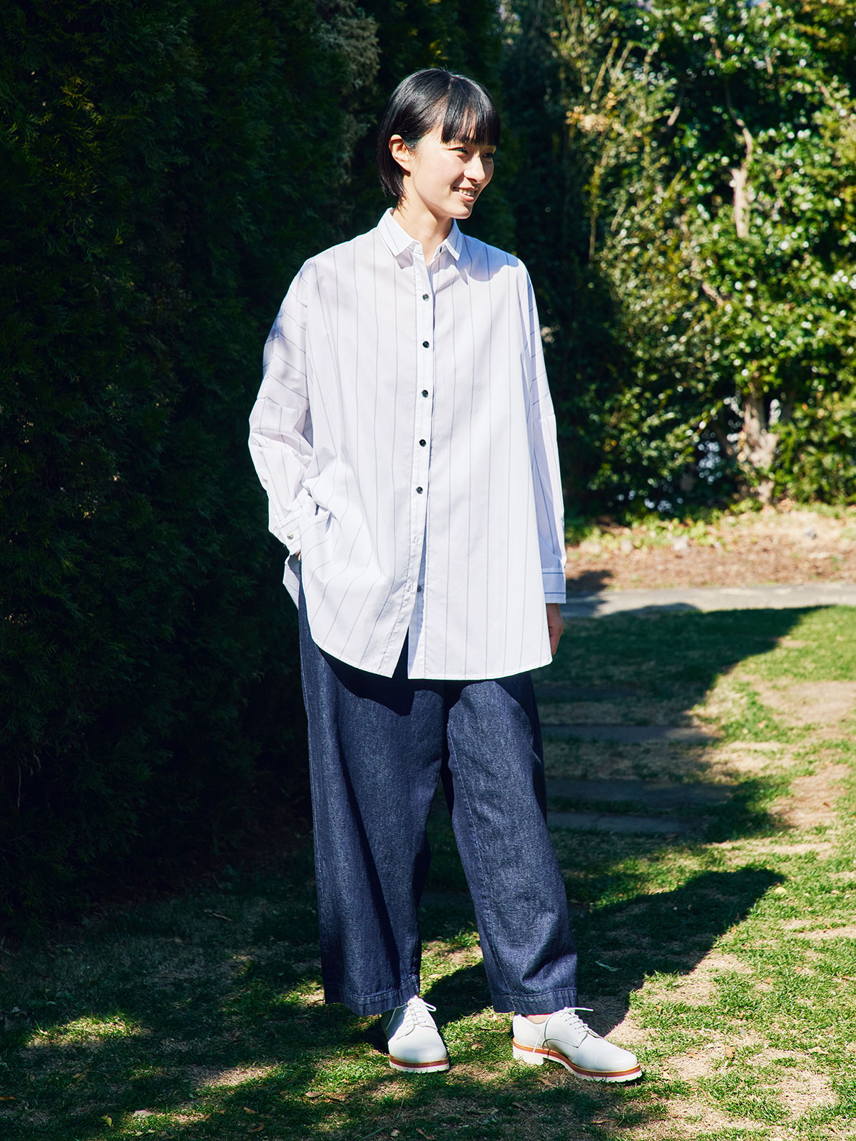 キナリノ掲載 袖を通せば気分も上がる 春を感じるシャツコーデ Mizuiro Ind Marcourt Online Store マーコートオンラインストア