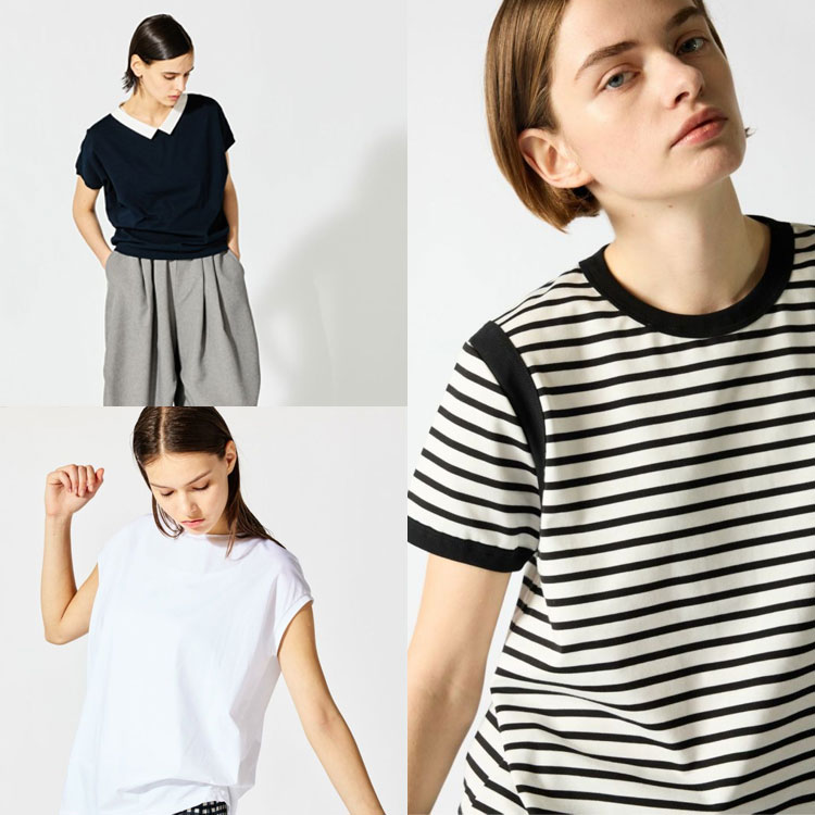 mizuiro ind 半袖ストライプTシャツ 良品】ミズイロインド 半袖 