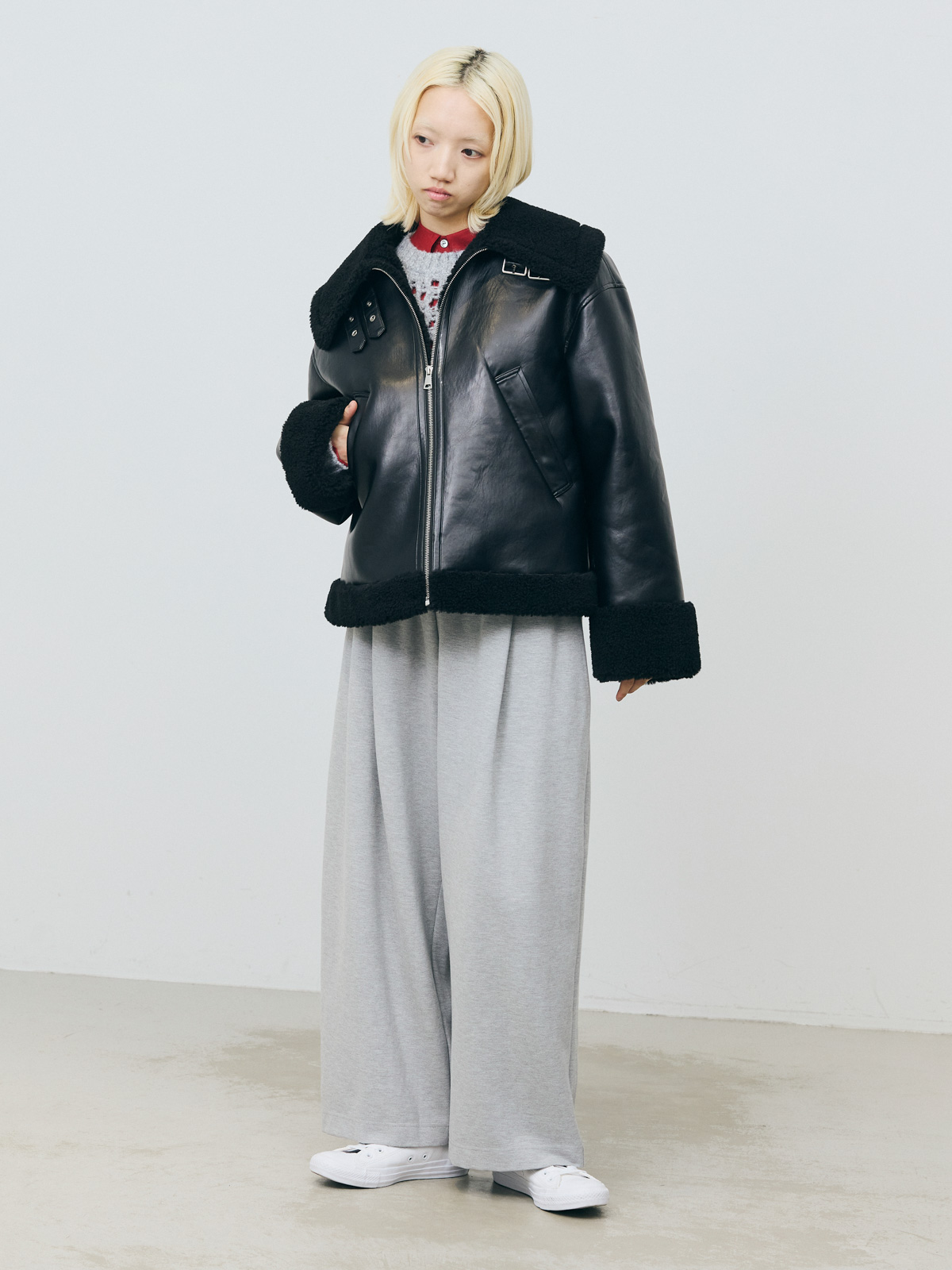 You MustCreate ムートンレザージャケット M You MustCreate ムートンレザージャケット M メンズのレザー・ムートン