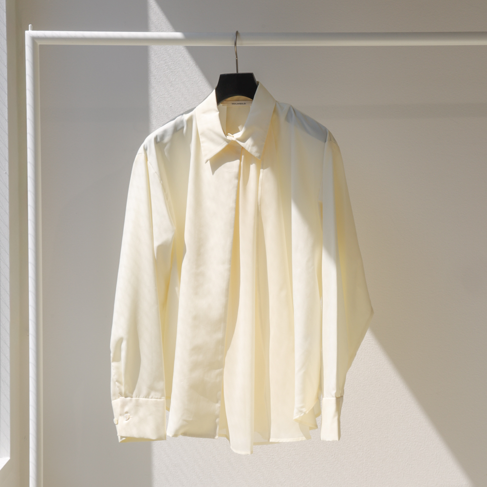 sheer layered shirt | MIDIUMISOLID 2026 Spring&Summer