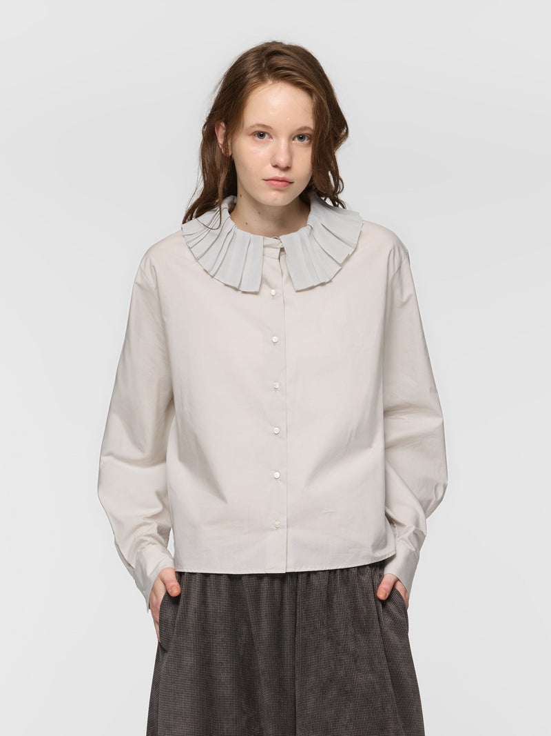 mizuiro ind プリーツカラーシャツ｜ MARcourt ONLINE STORE