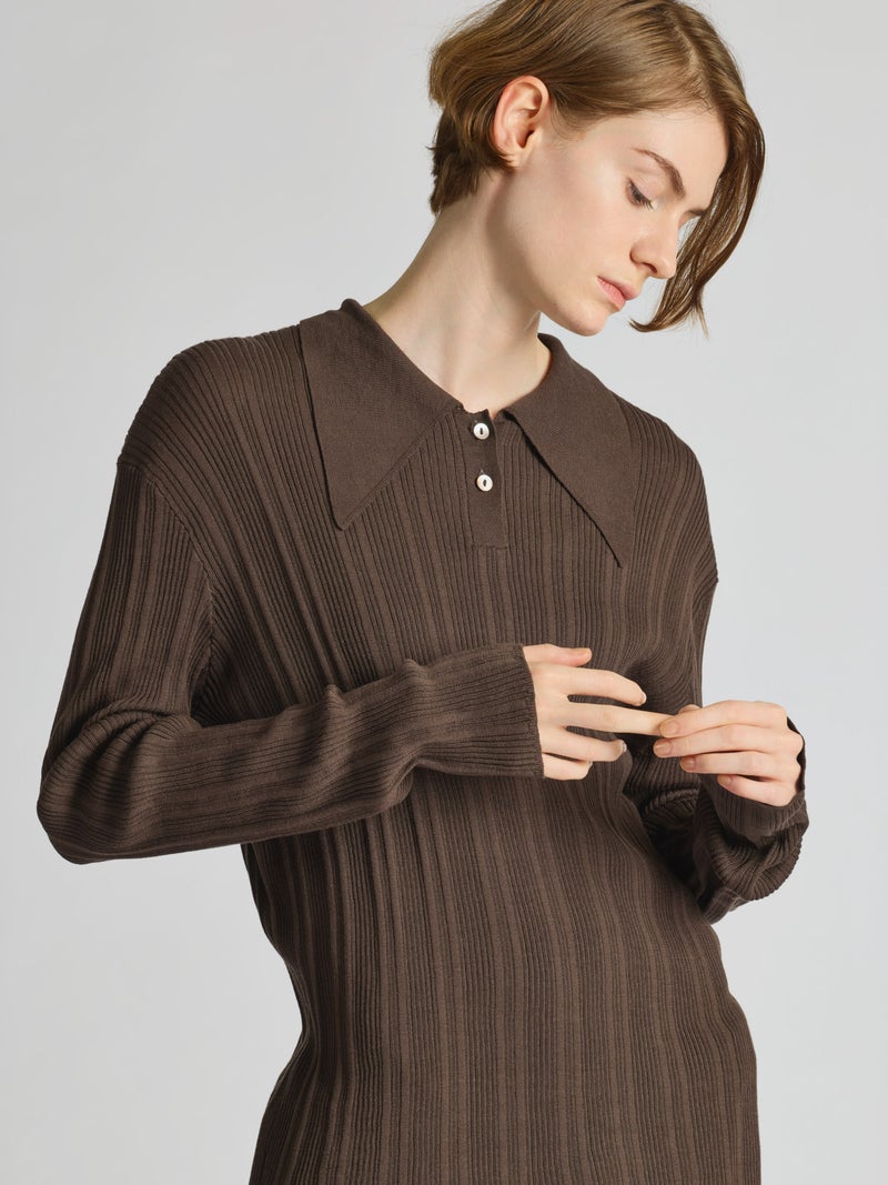 mizuiro ind ロングカラーニットポロシャツ｜ MARcourt ONLINE STORE