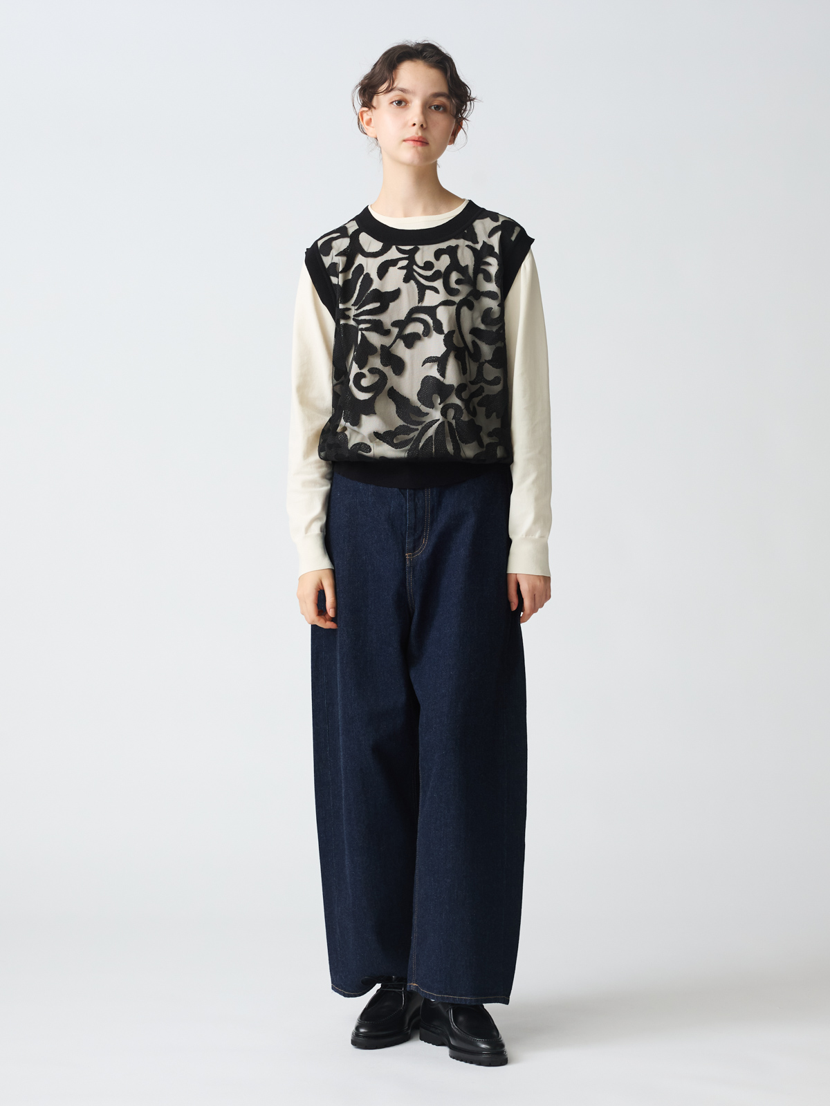 mizuiro ind ハイウエストデニムパンツ