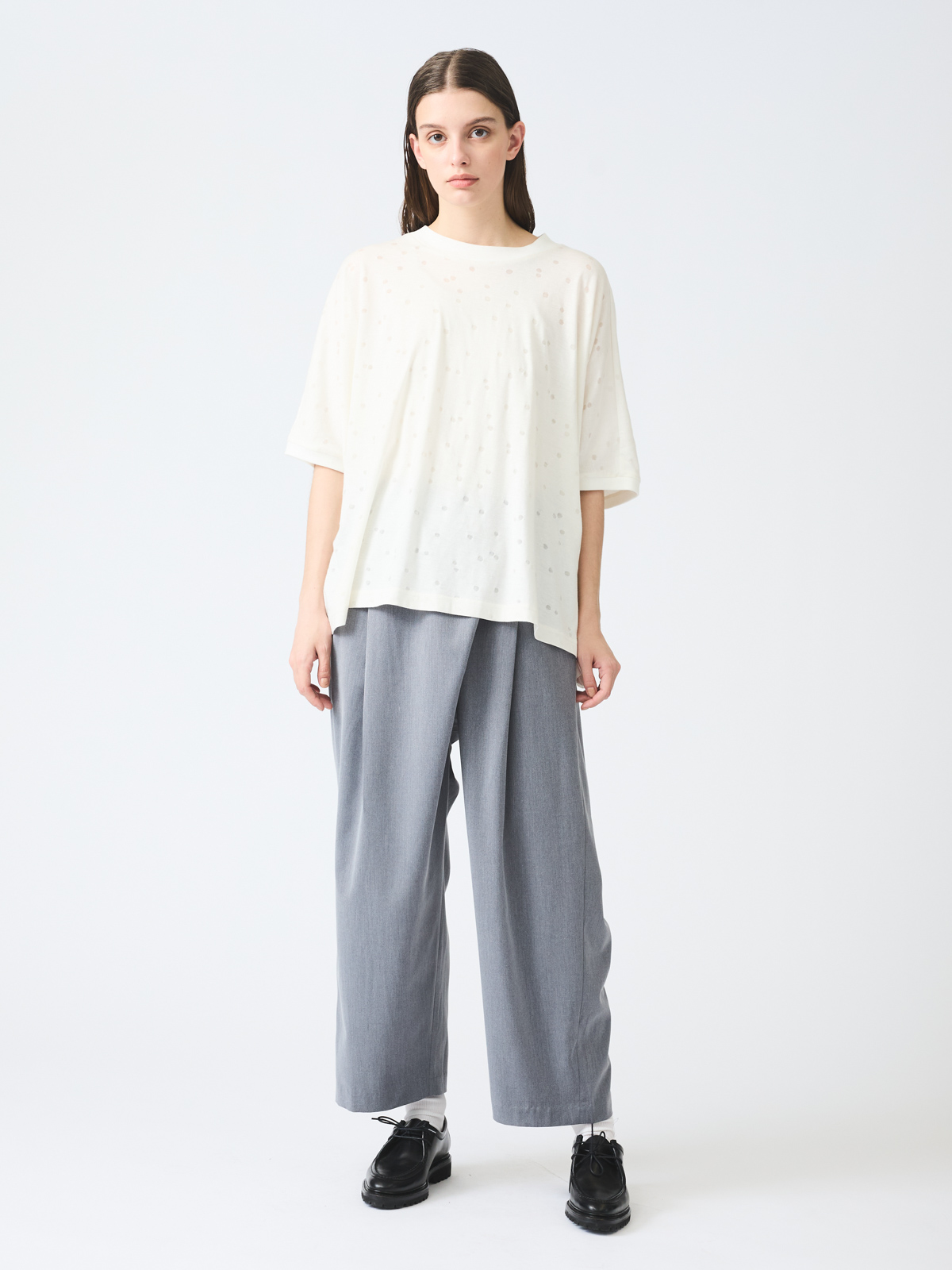 mizuiro ind ラップライクワイドパンツ