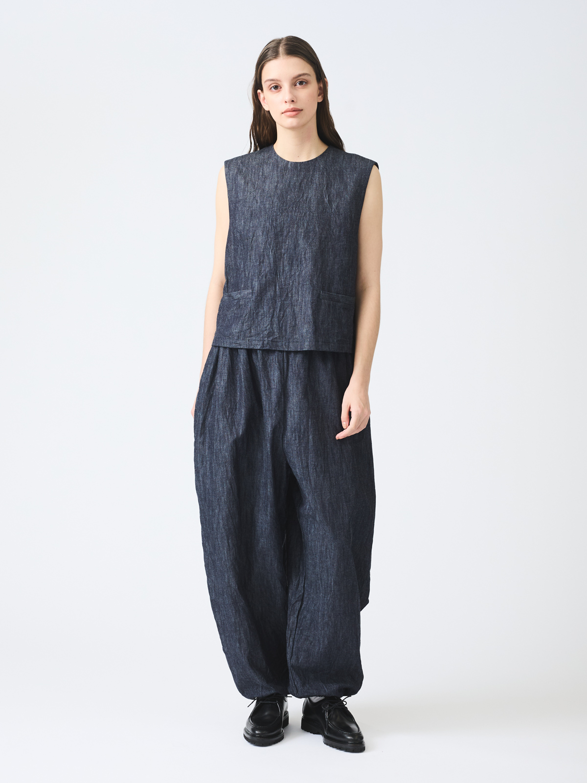 mizuiro ind デニムドローストリングパンツ