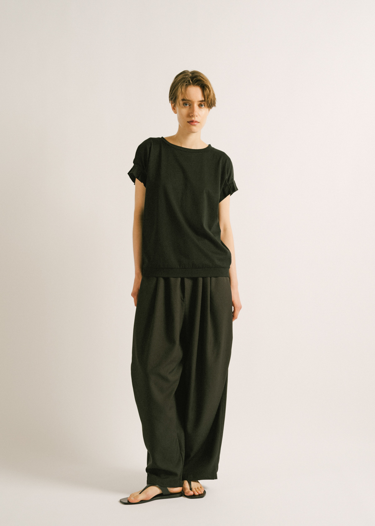mizuiro ind ミズイロインド 2026夏 Tシャツ GATHER SLV WIDE T コーディネート