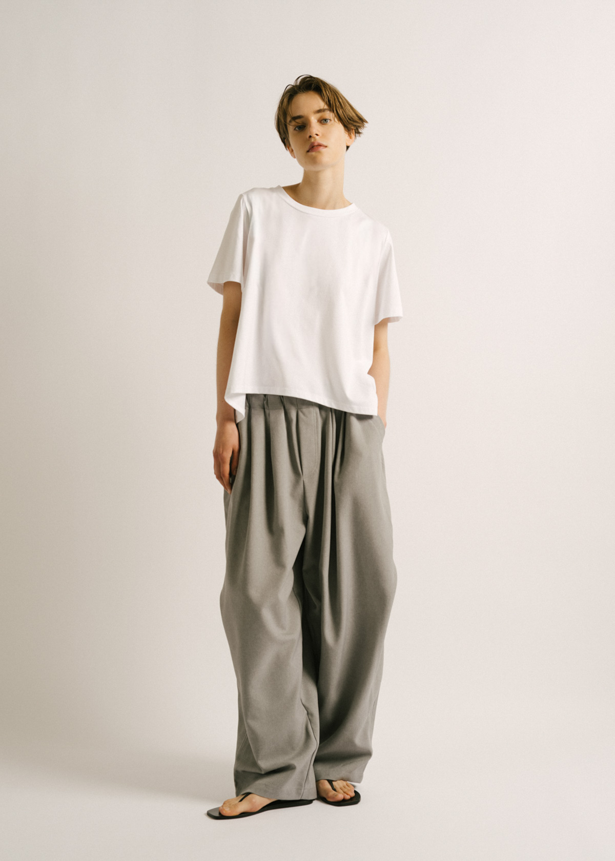 mizuiro ind ミズイロインド 2026夏 Tシャツ FLARE CREW NECK T コーディネート