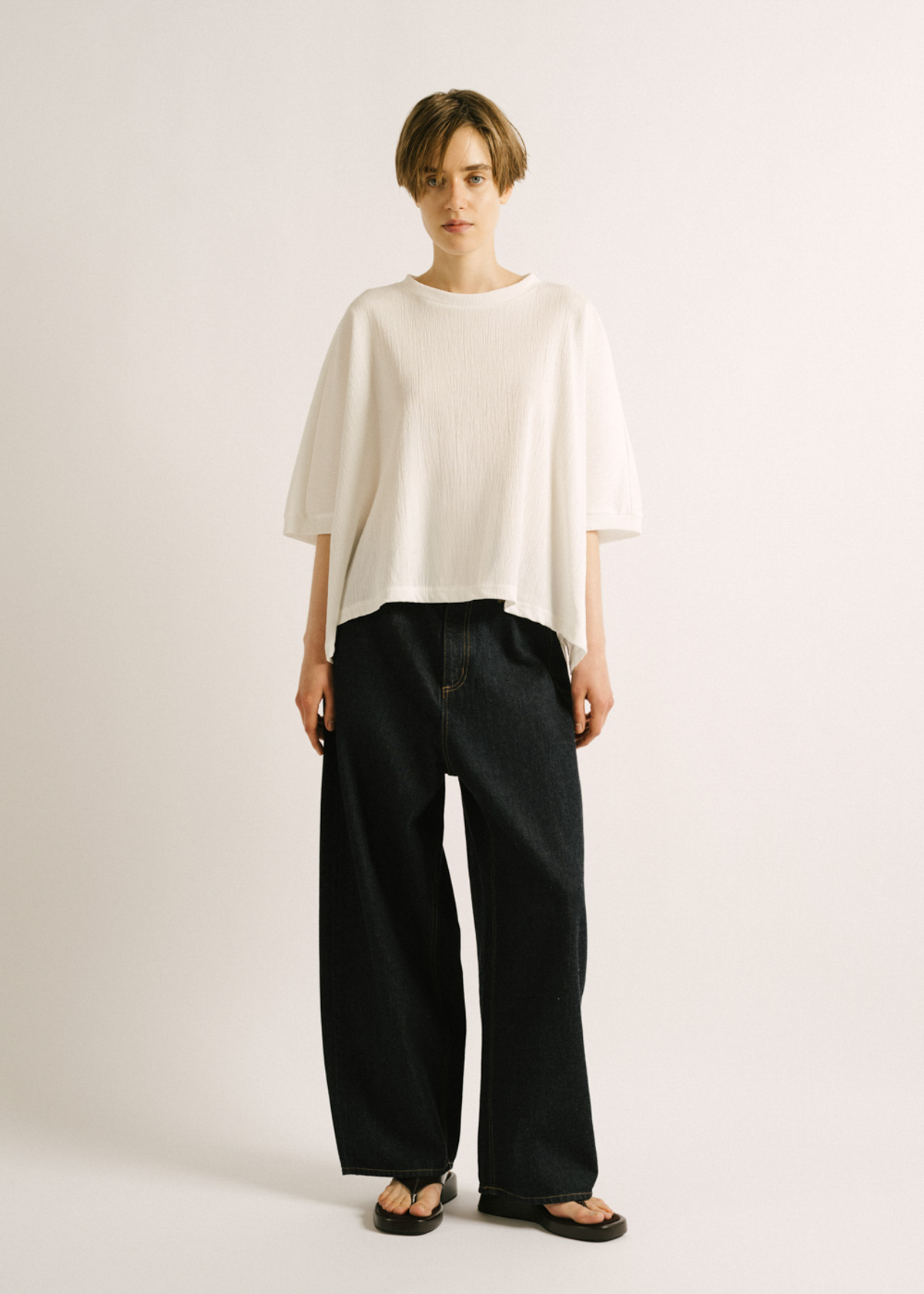 mizuiro ind ミズイロインド 2026夏 Tシャツ CRAPE WIDE P/O コーディネート