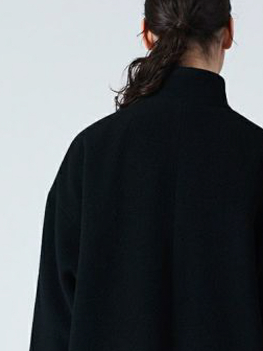 ウールブレンドスタンドカラーコート