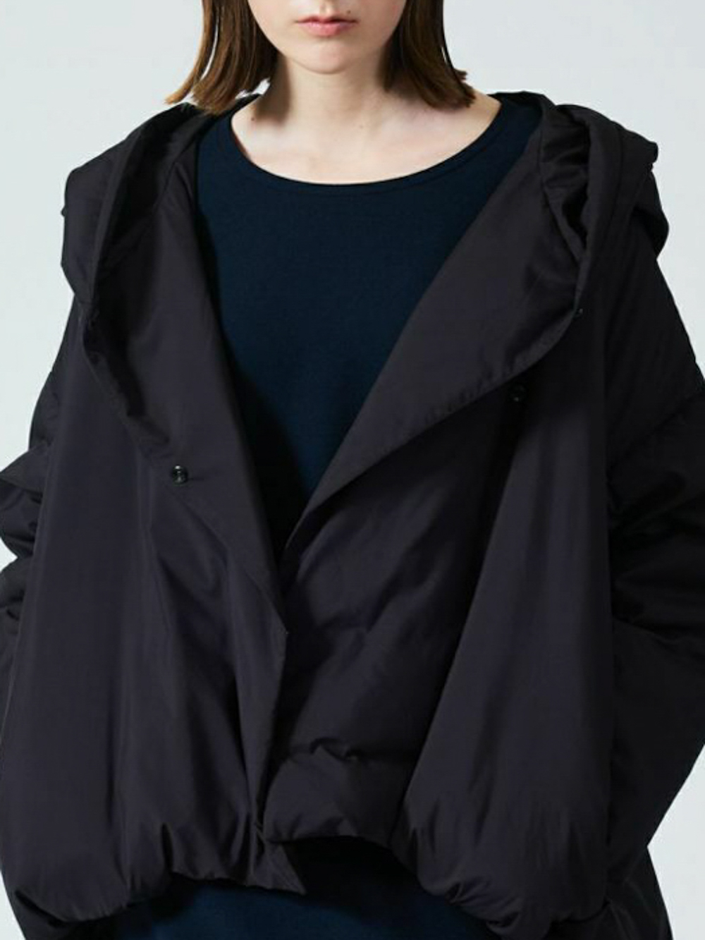 フードショートダウンジャケット