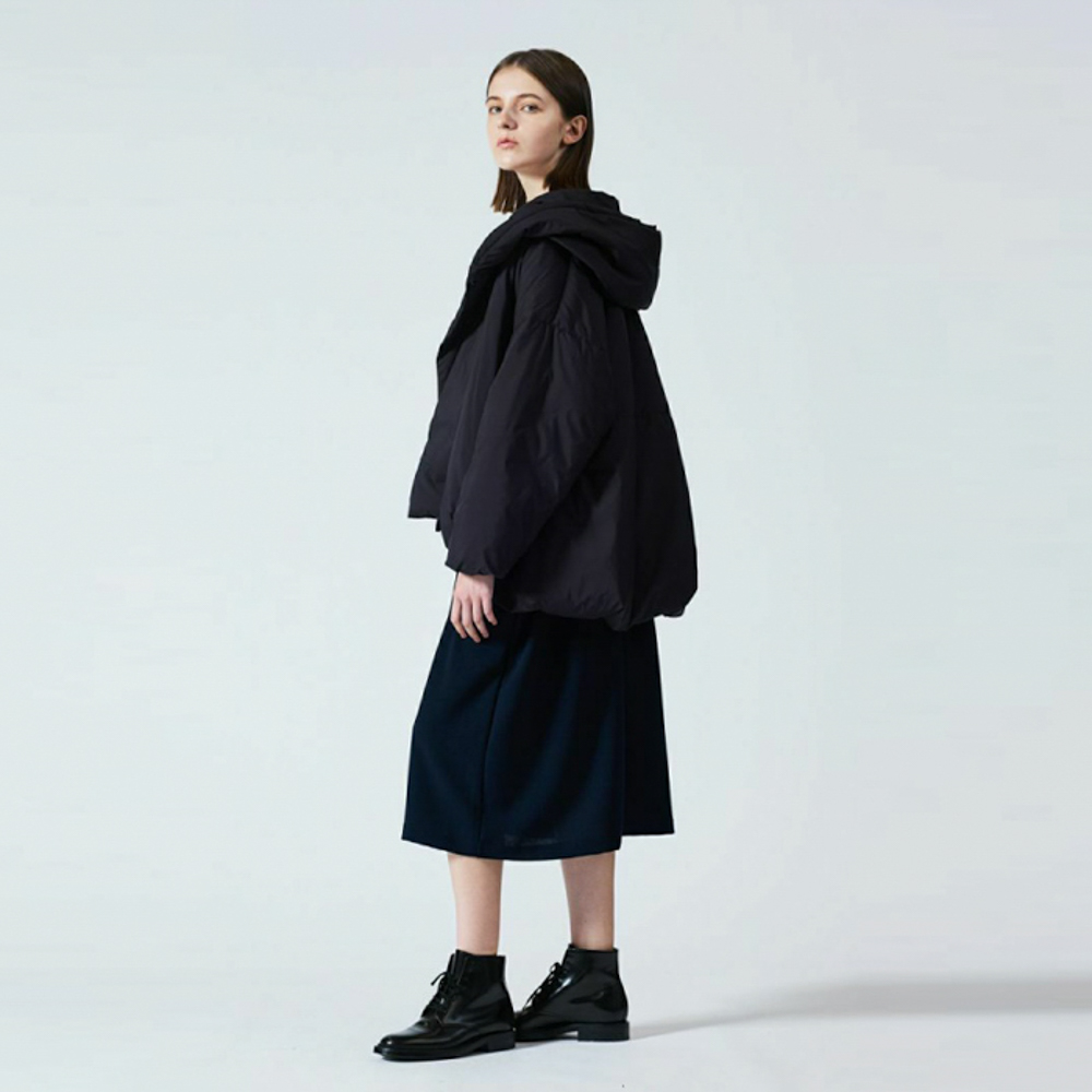 フードショートダウンジャケット