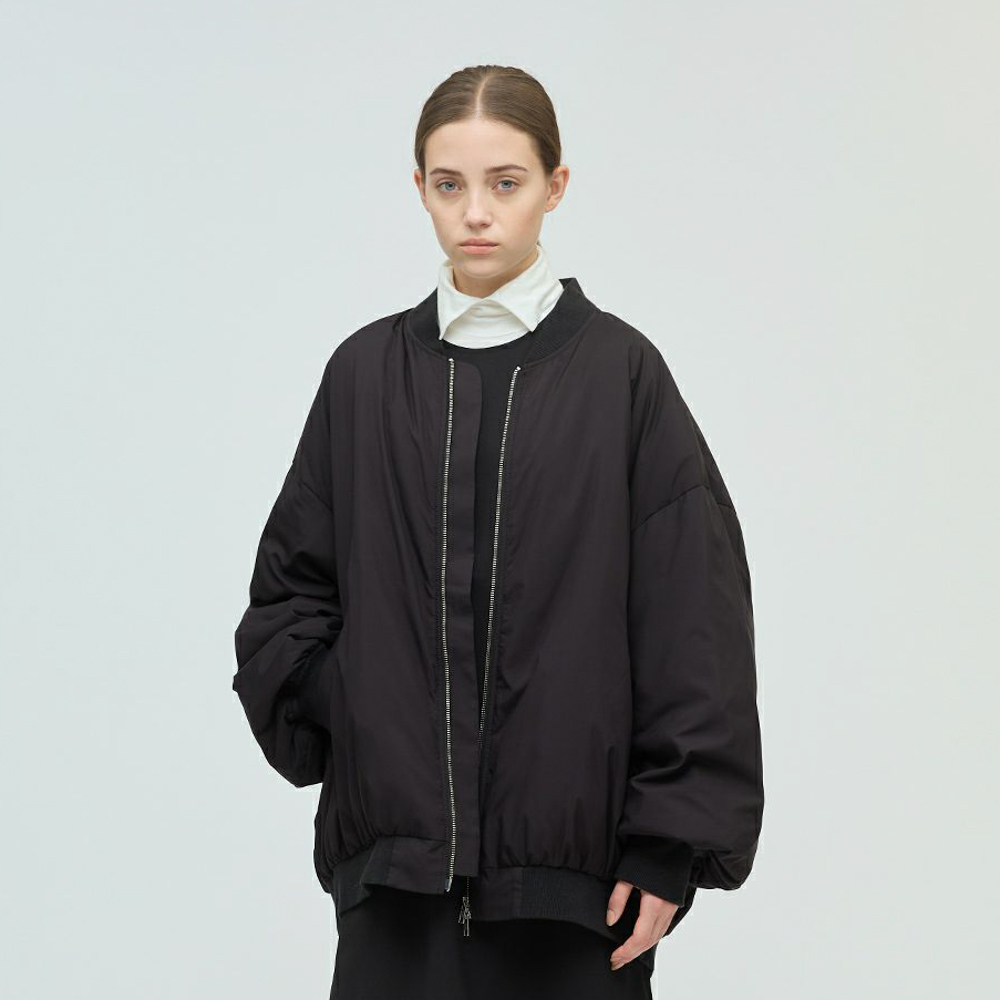wide zip down blouson
