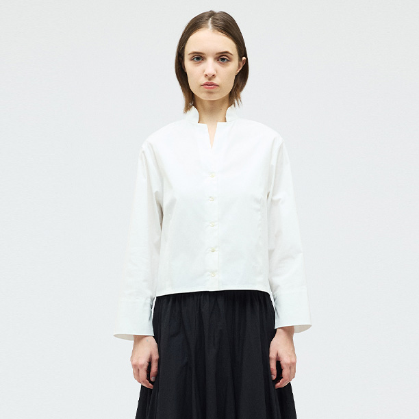 stand collar short shirt