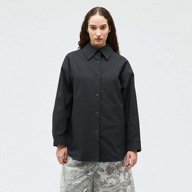 double cloth wide shirt blouson