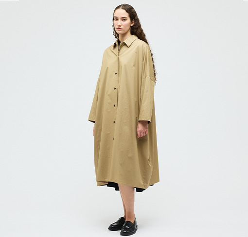 ワイドシャツワンピース